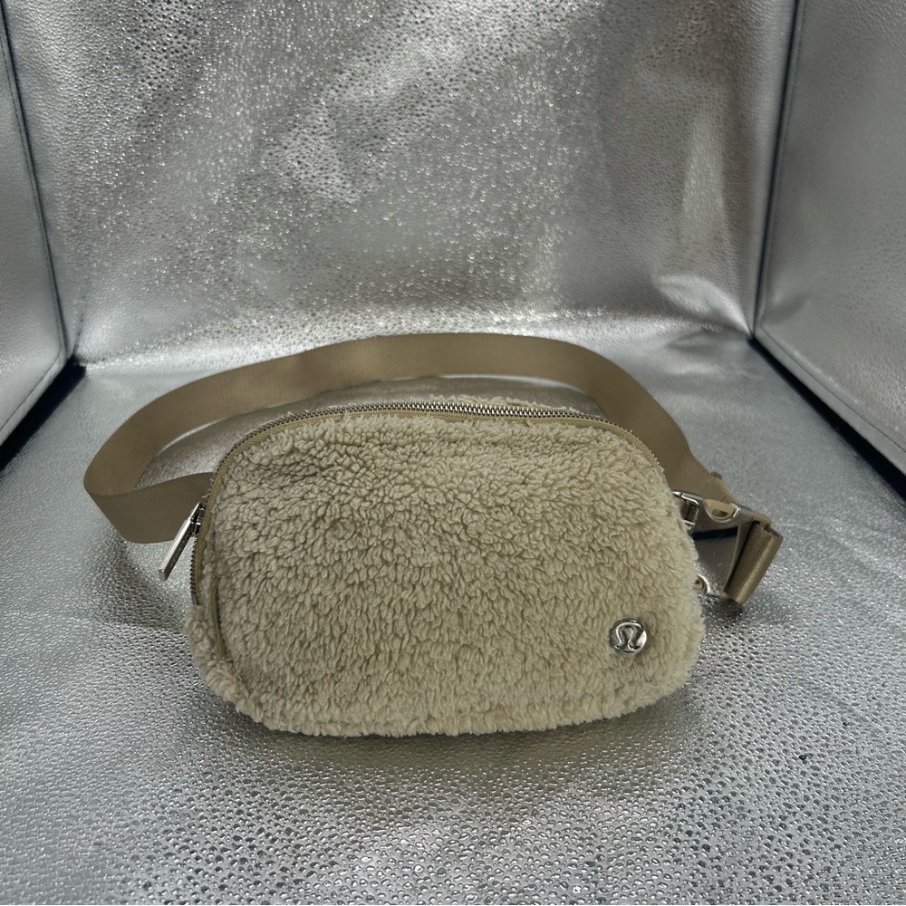 lululemon athletica Shearling Mini Belt Bag in Beige Taupe